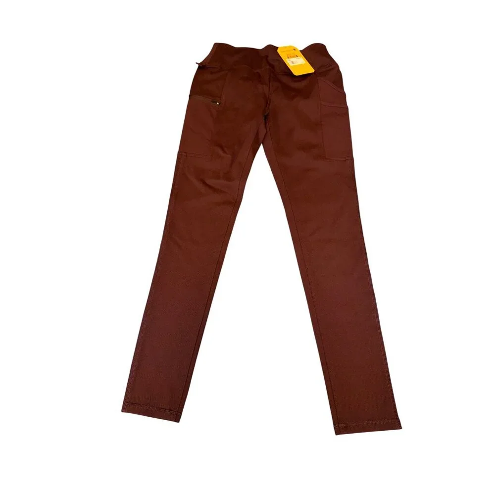 Carhartt Womens Fitted Stretch Work Pants In Deep Purple/Maroon Size XS - Picture 6 of 12